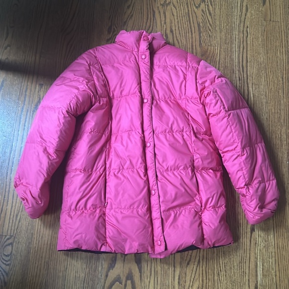 🌿Lands End Reversible black and hot pink Women’s puffer jacket, size S🌿 - Picture 3 of 9